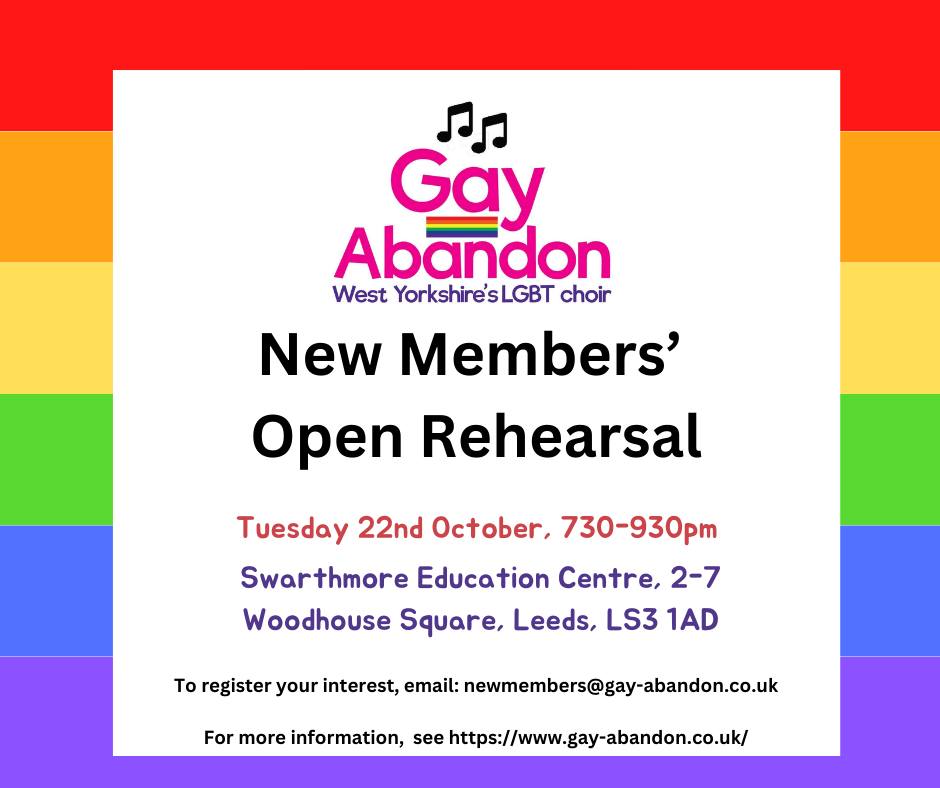 Open Rehearsal for New Members Open Rehearsal for New Members