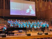 GA Choir set up to perform