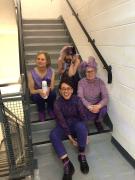 I sing what I am singers Clare Thuy Sam Chris On Stairs