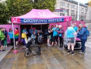 Leeds Pride 2025 water shed waiting